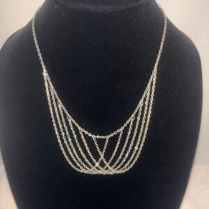Chic Silver Multi-Strand Necklace